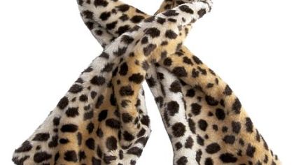 Ann Taylor faux cheetah pull thru scarf, $88.