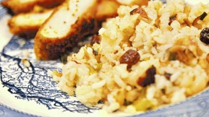Mom's Rice Stuffing with Water Chestnuts, Apples and Hazelnuts