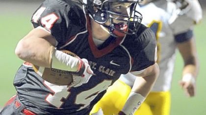 Upper St Clair's Zack Deitrick, a senior running back, has scored 10 touchdowns this season, helping the Panthers to the WPIAL Class AAAA quarterfinals.