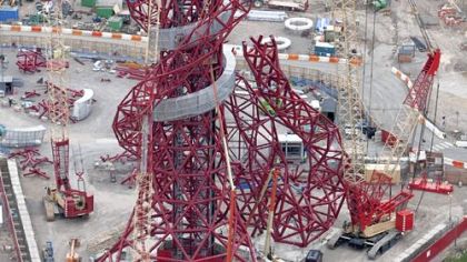 Aerial view of the ArcelorMittal Orbit.