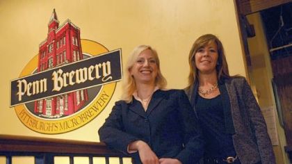 Penn Brewery President & CEO Sandy Cindrich and Marketing director Linda Nyman.