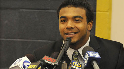 Hopewell athlete Rushel Shell announces that he will attend the University of Pittsburgh in the fall.