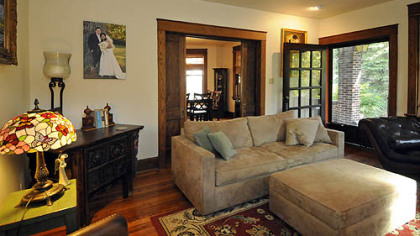 The living room.
