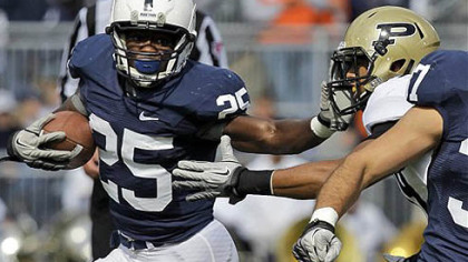 Silas Redd had his third consecutive 100-yard rushing day with 131 Saturday in Penn State's 23-18 victory vs. Purdue at Beaver Stadium in University Park, Pa.