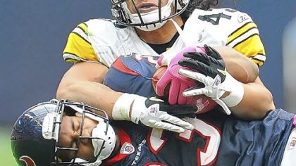 Troy Polamalu wraps up the Texans' Arian Foster.