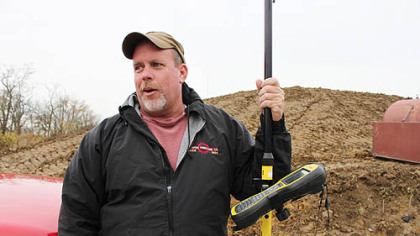 Mike Morgan is a superintendent for Mashuda Corp., the company building the well pad next to Bethany College's campus in Bethany, W.Va.