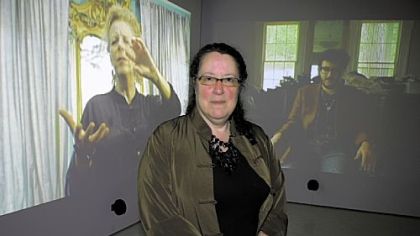 Pittsburgh-born artist Peggy Ahwesh with her films.