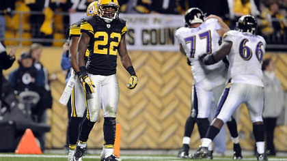 William Gay walks off the field after being beaten to the end zone by the Ravens' Torrey Smith for the winning touchdown with less than 10 seconds remaining Sunday at Heinz Field.