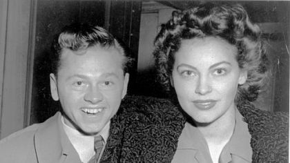 Mickey Rooney and wife Ava Gardner in Jan. 1942.