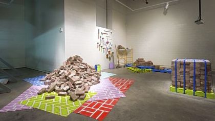 Detail from Tranformazium's installation in the 2011 Pittsburgh Biennial at Miller Gallery.