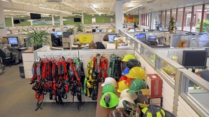Operators at the MSA call center in Cranberry have equipment close by to assist any caller with a problem with a product.