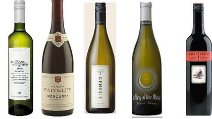 See these bottles? All under 10 bucks (except the French red, which is still a steal at 15).
