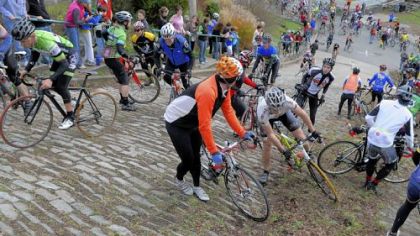 Getting into the grassy area of Canton Avenue usually meant disaster during the 29th annual Dirty Dozen bike race that took cyclists over 13 of Pittsburgh's steepest hills on Saturday.