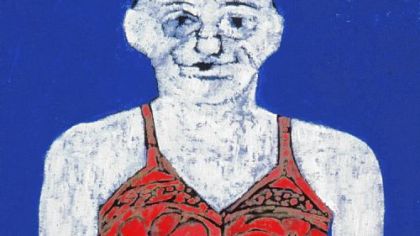 "Travesti (Man in Rose Chemise)" by Paul Binai.
(oil on canvas, 36.5 x 30.5 in., 1966)