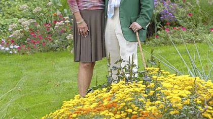 Penny and Paul McKenna in their Churchill garden.