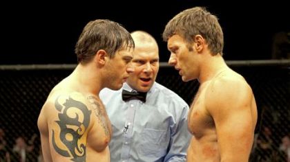 Tom Hardy, left, and Joel Edgerton star as brothers Tommy and Brendan in "Warrior."