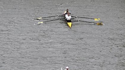 Rowers cruise along the Allegheny River during the 2011 Head of the Ohio on Saturday.
