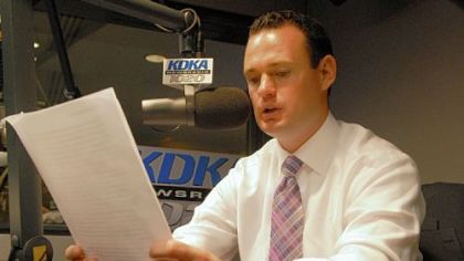 The goal for Pittsburgh Mayor Luke Ravenstahl, seen delivering his weekly address at KDKA's Green Tree studio, is to appeal to retailers that might be a good fit for Downtown.