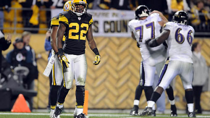 William Gay walks off the field after being beaten to the end zone by the Ravens' Torrey Smith for the winning touchdown with less than 10 seconds remaining Sunday at Heinz Field.