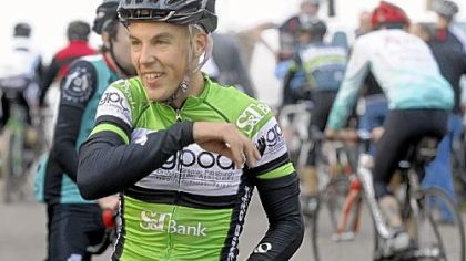 Steve Cummings was the overall winner of Dirty Dozen bike race after the finish up Tesla Street in Hazelwood.