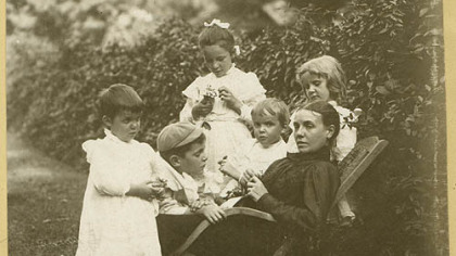 Industrialization in the 19th century fueled the growth of the middle class. Charles and Mary Spencer and their seven children, memorialized in the book "The Spencers of Amberson Avenue," represented a class that "too often stands silent or stereotyped as we rush forward toward the greater glamour of the robber barons or their immigrant workers," the memoir's editors wrote. Here, from left, Elizabeth, Mark, Ethel (who would later write the memoir), Charles and Mary surround their mother in the 1880s at their Shadyside home.