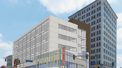 The planned Odeon building in East Liberty