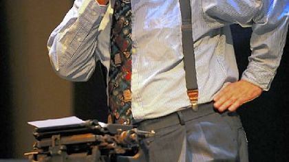 Del Hamilton, artistic director of 7 Stages theater company in Atlanta, plays Ray Sprigle, the Post-Gazette's Pulitzer Prize winner, in a new play.